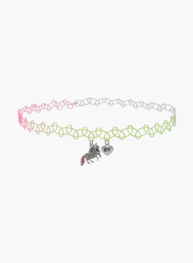 Flora Bella By Shoexpress Bff Charm Pendant Necklace - Set Of 2